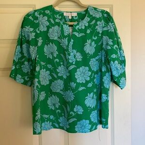 Sugarlips, puffed sleeve floral blouse, size, medium